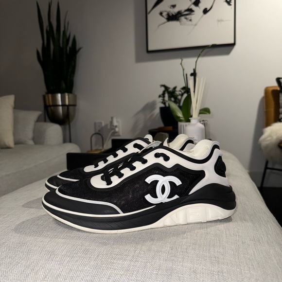 CHANEL Other - CHANEL men’s mesh lycra sneaker. Size 42, US size 9. Unisex.